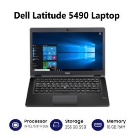 Dell Latitude 5490 | 14 inch Full HD FHD Business Laptop | Intel 8th Gen i5-8350U Quad Core | 16GB DDR4 | 256GB SSD | Windows 11 Pro (Refurbished)